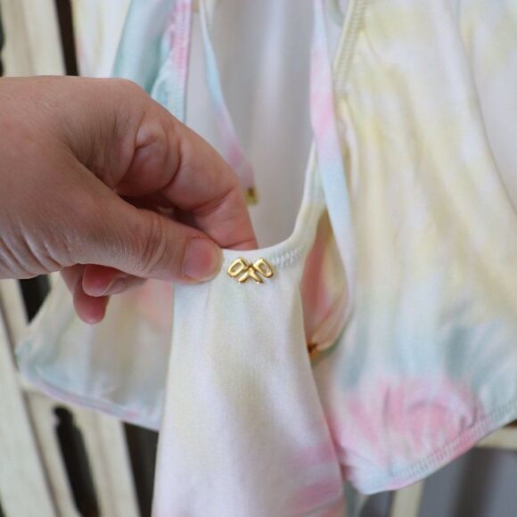 PQ Swim Anthropologie Utopia Aphrodite Tie Dye One Piece Swimsuit L - Picture 5 of 10